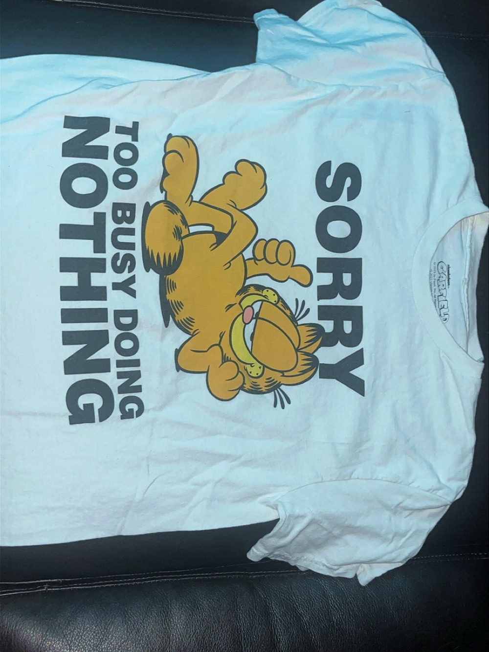 Hybrid Apparel Garfield Tag Print Tee - White